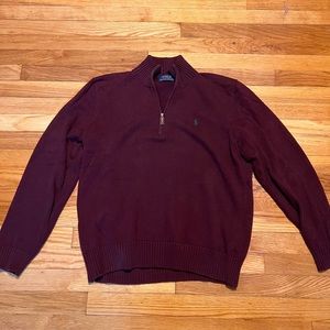Maroon quarter zip Polo Ralph Lauren sweater